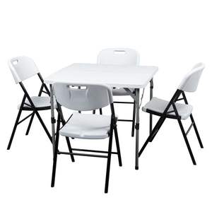 4pcs White <b>Garden</b> <b>Plastic</b> Folding <b>Chairs</b> 47*54*84cm for Outdoor Use - Product Image 6