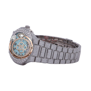 Luxury <b>Automatic</b> Moissanite Diamond Watch Men Full VVS Stone Stainless Steel Watch - Product Image 2