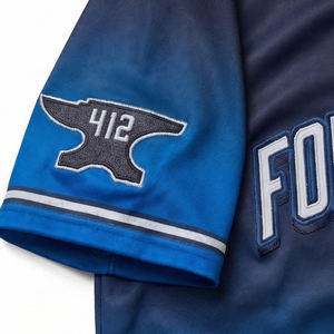 Camiseta de béisbol urbana con degradado, ropa deportiva transpirable, uniforme de equipo personalizado, premium MALUZA INDUSTRIES - Product Image 5