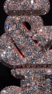 Collar con Colgante de Moissanita VVS Personalizado en Oro Rosa para Amantes Cristianos, Joyería Iced para Hombre, Estilo Hip Hop - Product Image 3