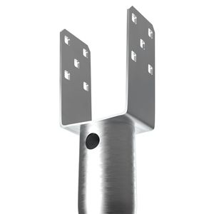 Ancoraggio per calcestruzzo a U per impieghi gravosi fai-da-te, 1 confezione, 3,94 x 2,76 x 27,56 pollici, 6 bulloni e tondino inclusi - Product Image 3