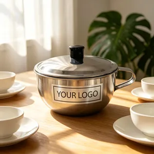 MAPLE Stainless Steel Cooking Pot with Lid Durable Kitchen Wear Over 10L Capacity Your Logo Taiwan - Product Image 5