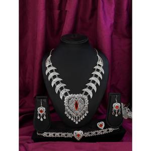 Ensemble de bijoux de mode pour femmes africaines de qualité supérieure avec une finition de qualité supérieure, en alliage plaqué argent, tendance, ensemble familial - Product Image 2