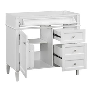 Mobile Bagno Moderno da 36 Pollici Senza Piano, Struttura in Legno Massello con 2 Cassetti a Ribalta e 2 Cassetti Standard - Product Image 2