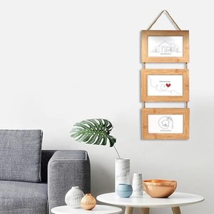 Juego de Marcos de Fotos de Bambú con Sistema de Encaje - Exhibición de Madera Hecha a Mano |   Venta al por mayor - Product Image 2