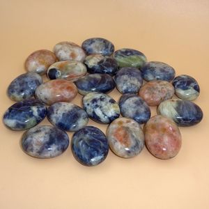 Natural Iolite <b>Ball</b> Folk Art Eco-Friendly Pocket Palm Stone Polished Healing <b>Crystal</b> Feng Shui Reiki Meditation Home Decoration - Product Image 3