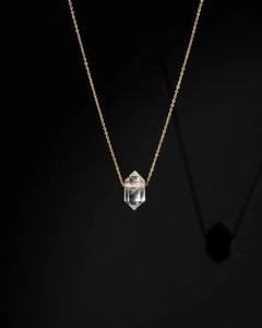 Collier pendentif en quartz clair naturel, réglable de 14 à 24 pouces, bijoux en pierre de cristal, cadeau fait main, tendance - Product Image 1