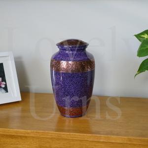 Urne funéraire en améthyste pour cendres d'adulte, taille moyenne, souvenir commémoratif, récipient décoratif au design céleste - Product Image 4