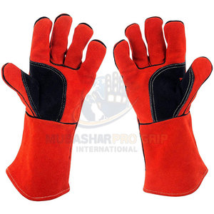 High Quality Leather Made Welding <b>Gloves</b> Pakistan Made Wholesale Welding <b>Gloves</b> Heat Resistant Welding <b>Gloves</b> - Product Image 2