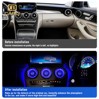 Kit d'éclairage d'ambiance pour grille d'aération de la Classe C Mercedes-Benz - Éclairage intérieur avant et arrière, 64 couleurs, contrôle par application, installation facile