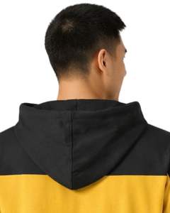 Mens Short Sleeve Hoodie <b>T</b> <b>Shirt</b> <b>Yellow</b> And Black Color Casual Streetwear Cotton Pullover Custom Logo Wholesale For Men OEM Bulk - Product Image 6
