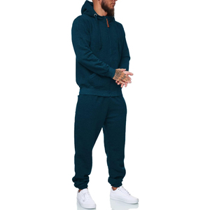 Premium 380GSM Polyester Fleece Tracksuit for Men Solid Red Pullover Hoodie <b>Pants</b> Set Embroidered Logo Custom Streetwear Winter - Product Image 1