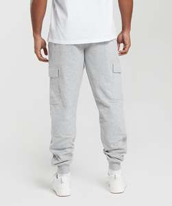 2026 New Arrival <b>Men's</b> Gray <b>Cargo</b> Sweatpants Elastic Waist Multiple Pockets Casual Joggers Autumn Wear - Product Image 3