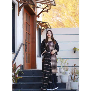 Hermosa ropa y accesorios musulmanes tradicionales Top de fiesta-Sarara & Fancy Dupatta - Product Image 4