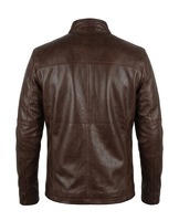 Nouvelle conception confortable, veste en cuir pour homme, best-seller, col montant, logo avant, rouge, hiver, imperméable, écologique