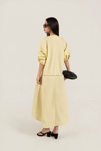 Women's Oversized Loose Fit Pregnancy Maternity Maxi Dress Casual Outwear Breathable Lightweight Woven 100% Cotton V-neck - Product Image 3