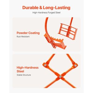 คีมจับหินเหล็กขนาด 24 นิ้ว แบบหนาพิเศษ พร้อมหัวหมุน รับน้ำหนักได้ 1100 ปอนด์ คีมยกหิน 2 ขา พร้อมตะขอเกี่ยว - Product Image 5