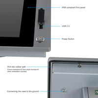 PC Táctil de 13.3 Pulgadas con Pantalla Resistiva, Computadora Industrial IPC, SSD de 128G/256G, Panel PC Todo en Uno con USB Frontal
