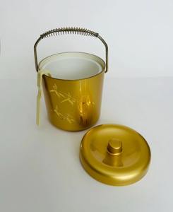 Premium Gold Metal <b>Ice</b> Bucket With Lid <b>Tong</b> And Handle Perfect For Party Serving And Stylish Home Bar Decor Wholesale From India - Product Image 3