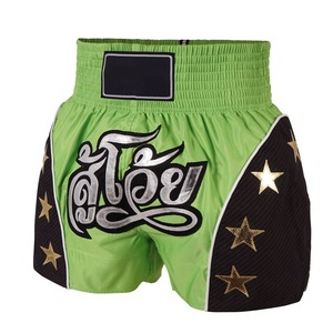 Concevez vos propres shorts de Muay Thai personnalisés imprimés, 100% polyester satiné, patchwork brodé personnalisé, short de MMA Muay Thai Kickboxing - Product Image 1