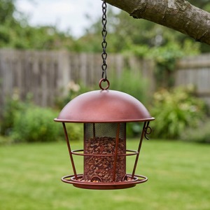 Mangeoire à oiseaux en cuivre au design moderne, faite à la main, pour jardin extérieur, boîte de rangement pour aliments, bols à nourriture, mangeoires, abreuvoir pour oiseaux - Product Image 4