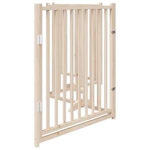 Juego de 4 puertas plegables medianas de madera natural maciza de abeto para mascotas, puerta y corral para perros de madera maciza de abeto - Product Image 5