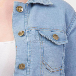 Veste en jean pour femme, design personnalisé, best-seller, couleur unie, vêtements décontractés, prix raisonnable - Product Image 6