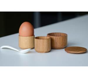Juego de 4 Porta Huevos Modernos de Madera con Acabado Natural de Alta Calidad para Decoración de Mesa en Hoteles/Restaurantes de Lujo - Product Image 6