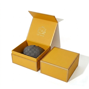 Premium Custom Made Eco-Friendly Orange <b>Hat</b> <b>Box</b> with Embossed Logo Magnetic Closure Art Paper Packaging <b>Box</b> - Product Image 6