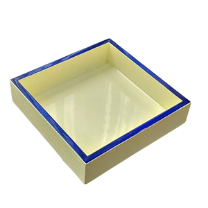 Plateau de service en laque vietnamienne haut de gamme - Style artistique avec incrustation de nacre, motif poisson Koi pour hôtels et complexes hôteliers - Product Image 5