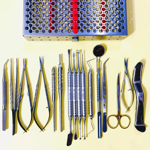 Premium Micro Periodontal Oral Surgery <b>Kit</b> Stainless Steel Tunneling Mucogingival Soft Tissue Flap Surgical Periodontal Set - Product Image 1