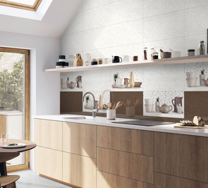 Carreaux de porcelaine rectifiés brillants 12x24, carreaux muraux en céramique polie, joints sans raccord, matériaux de décoration intérieure - Product Image 4