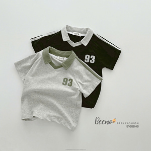 Conjunto Casual de Verano de Alta Calidad para Niños Pequeños, Camiseta Polo de Manga Corta con Estampado de Números y Pantalones Cortos Deportivos Estilo Fútbol - Product Image 5