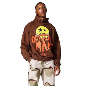 Oversized Puff Printing Hoodies Pullover Cotton Unisex Sweatshirts Heavyweight Customized 3d Puff Print <b>Hoodie</b> for <b>Men</b> - Product Image 1