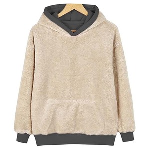 Sudadera con capucha y cremallera para hombre, de tejido sherpa de pelo alto, servicio de marca privada para inventario minorista de temporada - Product Image 5