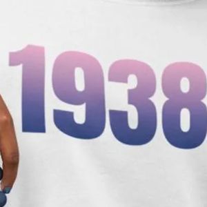 เสื้อสเวตเชิ้ตผู้หญิงสีขาวลายกราฟิกปี 1938 สีชมพูไล่เฉดสีฟ้า พิมพ์ลาย แขนยาว คอกลม สวมใส่สบาย แฟชั่นขายส่งเสื้อผ้า - Product Image 6