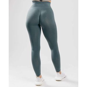 Leggings Deportivos de Cintura Alta para Mujer, Color Azul, Sin Costuras, Corte Ajustado, Hechos con 51% Poliamida, 38% Poliéster, 11% Elastano, Transpirables - Product Image 3