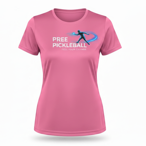 Custom Women’s indoor Pickleball T Shirt Quick Moisture Wicking Dry Breathable <b>Athletic</b> Court Top Polyester OEM ODM - Product Image 1