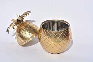 Boîte de rangement pour fruits secs en laiton faite à la main OEM avec couvercle, boîte à bonbons en métal de luxe pour cadeau et décoration intérieure - Product Image 4