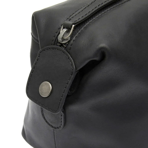 Minimalist Black Leather Toiletry <b>Bag</b> Rectangle Shape Portable <b>Storage</b> <b>Bag</b> for Travel Use - Product Image 3
