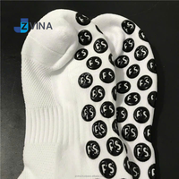Chaussettes de football à forte adhérence, antidérapantes, longueur mi-mollet, maille respirante, durables pour l'entraînement, logo personnalisé de haute qualité disponible