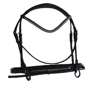 บังเหียนหนังขี่ม้าบุนวมนุ่มทนทานประดับคริสตัลผู้ผลิตชั้นนำขายส่ง - Product Image 4