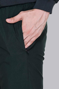 Survêtement vert foncé pour homme, coupe décontractée longue avec poches latérales, fermeture éclair, style automne, respirant, en polyester - Product Image 5