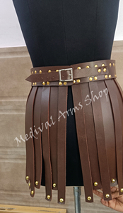 Armadura Medieval de Cuero Hecha a Mano, Protector de Cintura Ajustable con Tres Hebillas, Disfraz de Cosplay, Disfraz de San Valentín, Color Marrón - Product Image 3