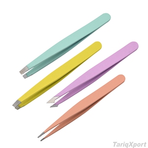 แหนบดัดขนตาปลายแหลม สแตนเลสคุณภาพสูง สีสันสดใส ไม่เป็นสนิม ใช้ซ้ำได้ สำหรับต่อขนตาและจัดแต่งทรงคิ้ว - Product Image 3