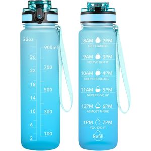 Bouteille d'eau sportive motivante de 32 oz en Tritan avec marqueur de temps, sans BPA, à large ouverture, anti-fuite pour Ann - Product Image 1