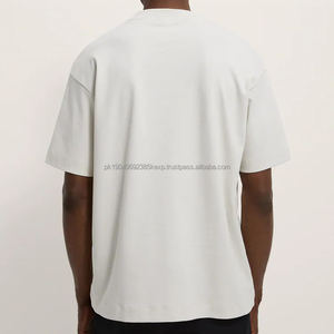 Best Selling Oversized Solid Color Men's Drop Shoulder Blank <b>T</b>-<b>shirt</b> Custom Summer Casual Heavyweight <b>Plain</b> Short Sleeve Tshirts - Product Image 4