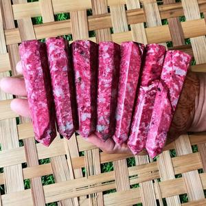 Chakralume Natural Thulite Crystal Pointer Tower Hand Polished <b>Pink</b> Gemstone for Reiki Meditation Chakra Energy <b>Healing</b> Decor - Product Image 3