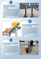 Convoyeur extensible en acier et polyuréthane, durable, réglable, à gravité, pour le chargement de cartons en entrepôt, direct usine