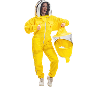 Beekeeping Ventilated 3-Layer Suit with Double Veil Fencing Level D Protection <b>Fire</b> Proof Air Mesh and Round - Product Image 5